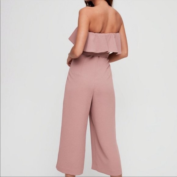Aritzia Pink Strapless Jumpsuit - Picture 2 of 8
